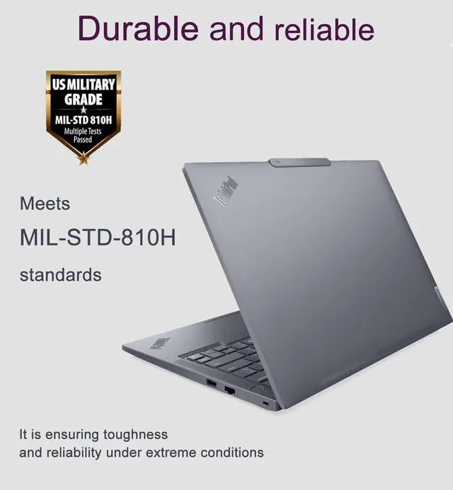 Alt view image 7 of 7 - Lenovo ThinkPad T14 Business AI PC Laptop (14" FHD+, Intel 12-Core Ultra 7 155U (> i7-1355U), 64GB DDR5, 2TB SSD), Backlit, Fingerprint, 5MP RGB Webcam, 2x Thunderbolt 4, Ethernet, Win 11 Pro, Gray