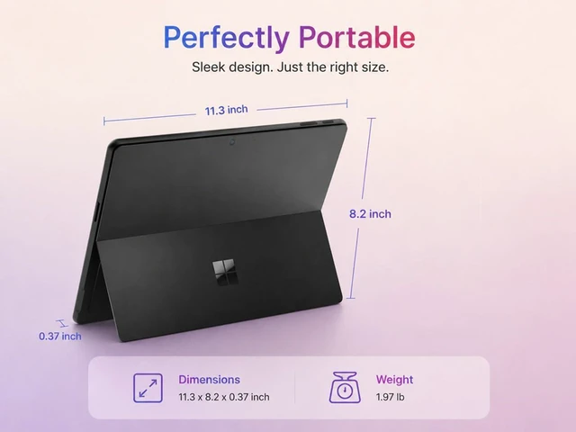 Alt view image 6 of 7 - Microsoft Surface Pro 2-in-1 Tablet Laptop AI Copilot+ PC for Business (13" 2.8K OLED 120Hz Touchscreen, Snapdragon X Elite (> Intel i7-1355U), 16GB DDR5, 512GB SSD), 14-Hr Battery Life, Win 11 Home