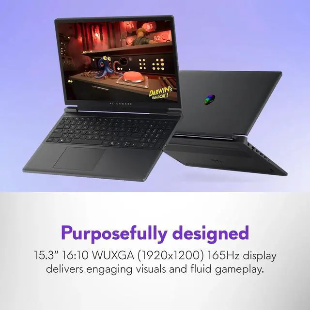 Alt view image 3 of 7 - 2026 Alienware 15 Gaming Laptop (15.3" FHD+ 165Hz, AMD Ryzen 5 220 (> Intel Ultra 7-155U), 32GB DDR5, 1TB SSD, NVIDIA GeForce RTX 4050 6GB), Backlit, Cryo-tech Cooling, Ethernet, Windows 11 Home