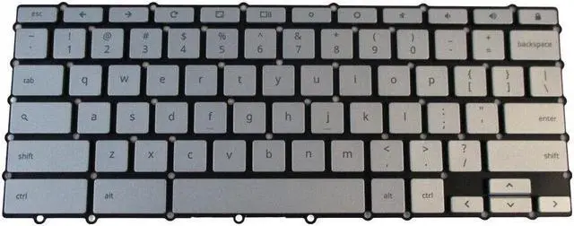 Main image of replacement keyboard for Asus Chromebook Flip C434 C434TA Silver Backlit