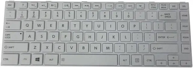 Main image of replacement keyboard for Toshiba Satellite L40-A L40D-A L40T-A L45-A L45D-A L45T-A White color