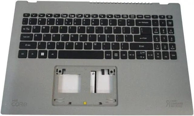 Main image of replacement keyboard for Acer Aspire Vero AV15-52 Gray color Upper Case with Palmrest   6B.KBHN2.001