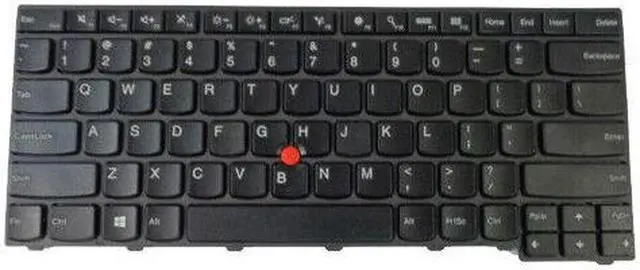 Main image of replacement keyboard for Lenovo ThinkPad Edge E431 E440 Non-Backlit  with Red Pointer