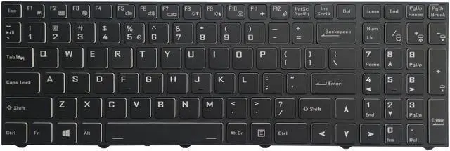 Alt view image 2 of 5 - US Backlit Keyboard For CLEVO CVM18H93US9430 CVM18H93US9430B 6-80-PC510-010-1