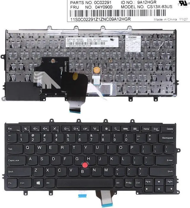 Main image of US Keyboard for IBM Thinkpad X240 X240S X250 X260 BLACK With Point