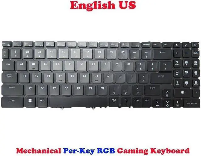 Main image of US Keyboard For MSI NSK-FG2ABN 1D 9Z.NL4BN.A1D S1N-3EUS3C3-D10 S1N3EUS3C3D10