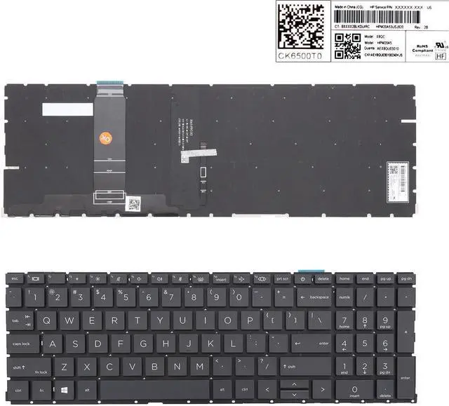 Main image of Keyboard for HP ProBook 450 G8 455 G8 Series BLACK With Backlit Board US
