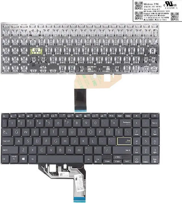 Main image of US Keyboard for ASUS VivoBook 15 S533 X513 M513 M5600IA E510 BLACK