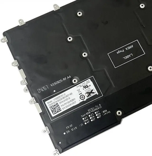 Alt view image 3 of 5 - replacement keyboard for Dell Alienware M15 R3 R4 RGB US with Backlit   YGFJK PK132VR2B01