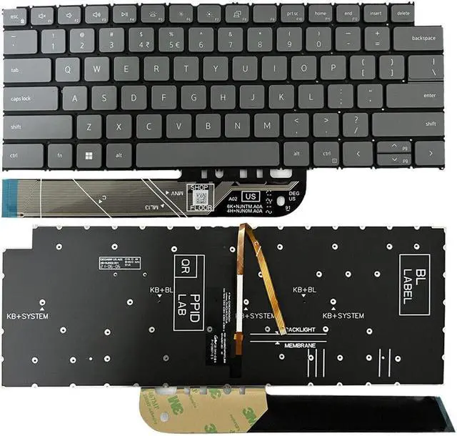 Alt view image 2 of 5 - replacement keyboard for Dell LatituDE 3320 3420  US  With Backlight  Black Color