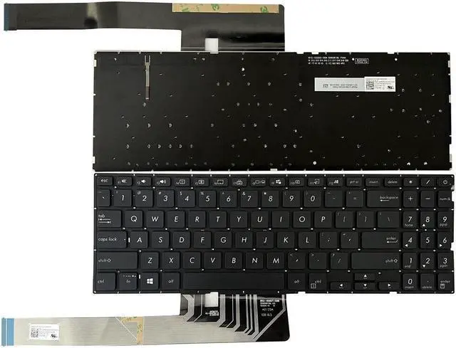 Alt view image 2 of 5 - Replacment keyboard  For Asus VX60 VX60GT K51GT F571GT Keyboard Backlit SN6581BL US Black color