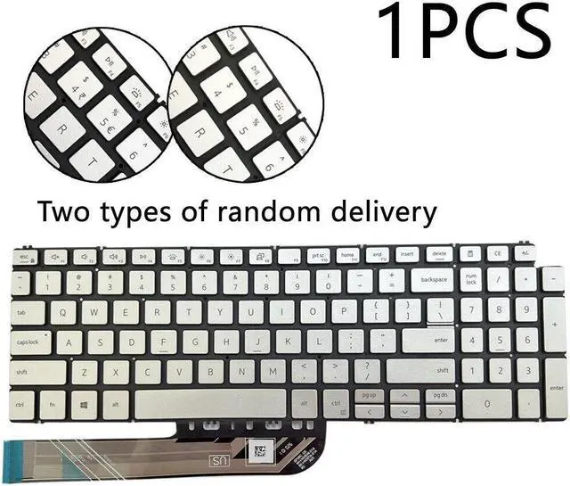 Alt view image 2 of 5 - Backlight Keyboard US Sliver for Dell Inspiron 15 7590 7591 7791 5584 5590 5593