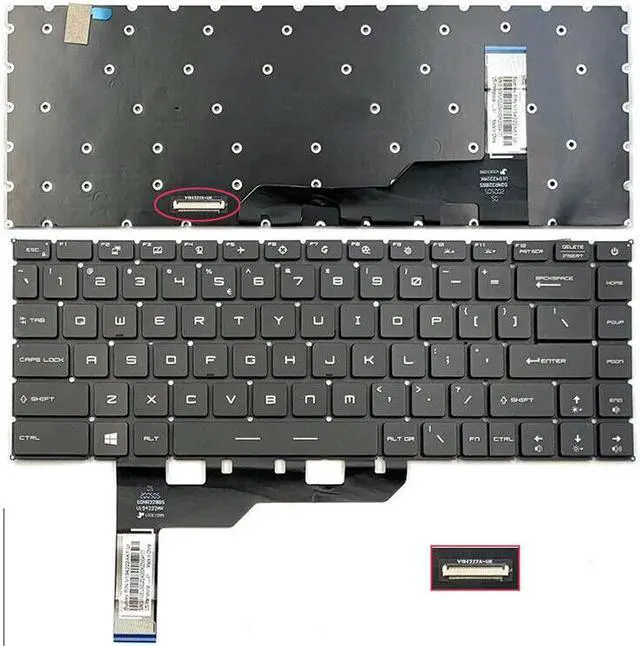 Alt view image 2 of 5 - replacement keyboard for MSI MoDErn14  GS66 GP66 P66 Stealth MS-16V1 MS-14C1 14C2 US RGB