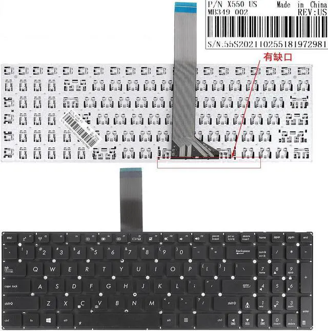 Main image of US Keyboard for ASUS K56  BLACK 14J091900756M 0KNB0-618US0014423000756