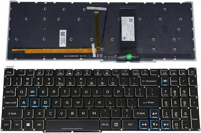 Main image of replacement keyboard for Acer Predator Helios 300 PH315-53 PH317-54 PH315-53-786B US with Backlit