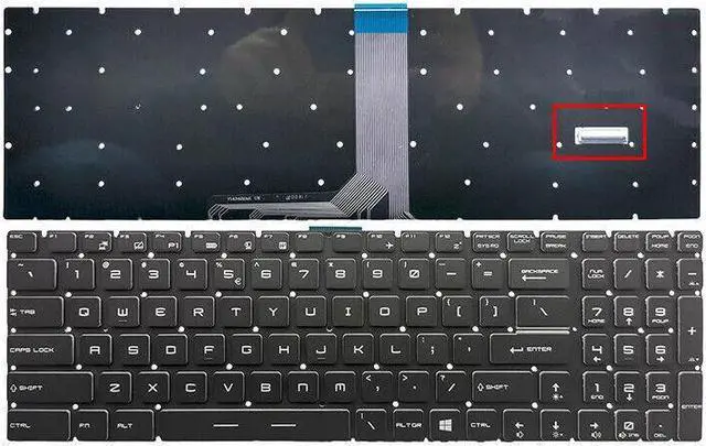 Alt view image 2 of 5 - replacement keyboard for MSI GE75 GE65 RaiDEr 9SE-206 8RF-041 Per-key RGB US with Backlit