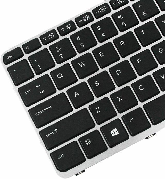 Alt view image 3 of 5 - Laptop US Keyboard Backlit Silver For HP Elitebook Folio MP-13U8 752962-001