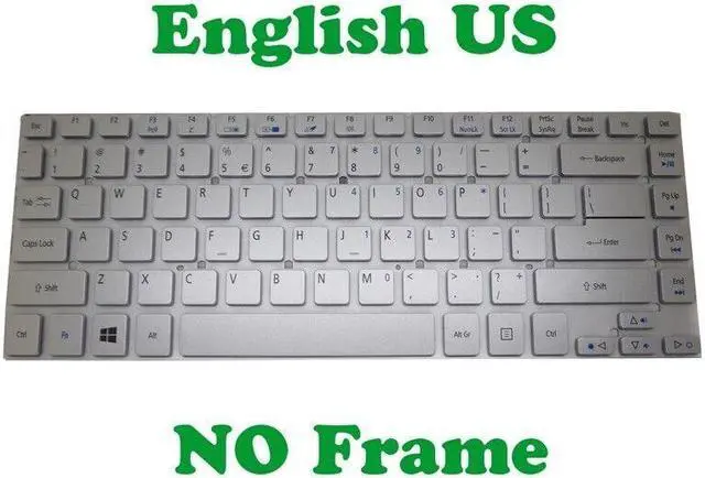 Main image of Silver US Keyboard For ACER V3-431 V3-431G V3-471 V3-471G 3830 Series NO Frame