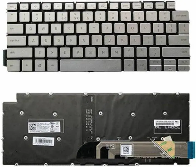 Alt view image 3 of 5 - US backlit keyboard for Dell Inspiron 7400 7405 2-in-1 7490 No frame