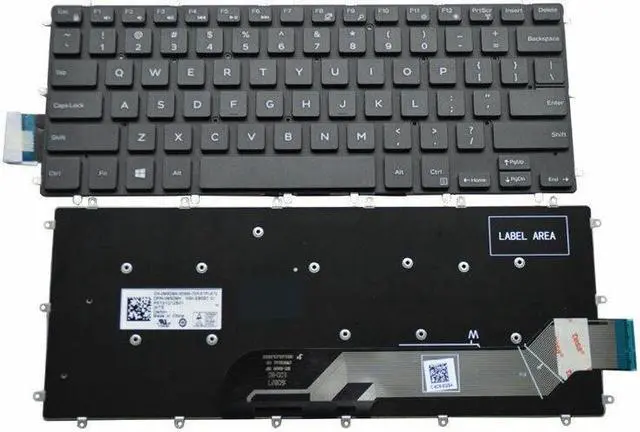 Alt view image 3 of 5 - US Black Keyboard for Dell Vostro 14 5468 3480 3481 3490 3491 NO frame