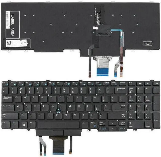 Alt view image 2 of 5 - US Keyboard for Dell LatituDE E5550 E5570 Precision M3510 M7510 M7720 M7520