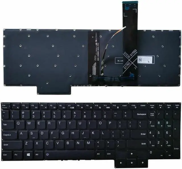 Main image of replacement keyboard for Lenovo IDEapad Gaming 3-15ACH6 3-15ARH05 3-15IHU6  US White color  Backlit