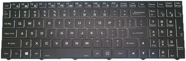 Alt view image 2 of 4 - English US Backlit Keyboard For CLEVO N150ZU NL50NU NL52NU NL53NU NL50RU NL53RU