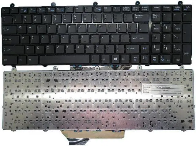 Main image of NO Backlit US Keyboard For MSI GT60 GT70 V143422Black color2 S1N-3EUS219-SA0 16F3 English