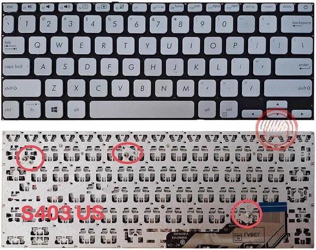 Alt view image 3 of 5 - replacement keyboard for Asus A403F S403F X403F ADOL14F ADOL14FA  US  backlit