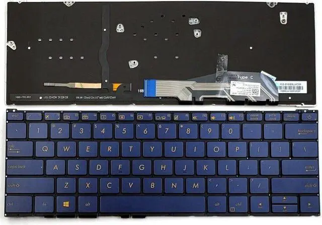 Main image of replacement keyboard for Asus ZenBook UX390U UX390UA UX390UA-DH51 UX390UAK US  BLUE