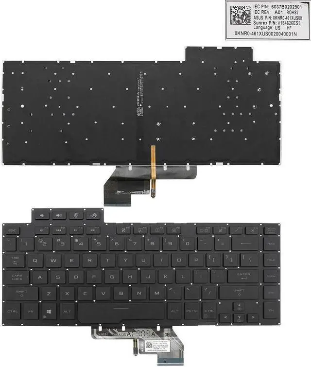 Main image of replacement keyboard for ASUS ROG GU502LU GU502DU GU502LV GU502LW  US with Backlit