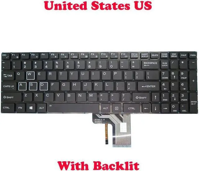 Main image of Backlit Keyboard For ENZ K36 X36 DK348A-B US YX-K2010 English US