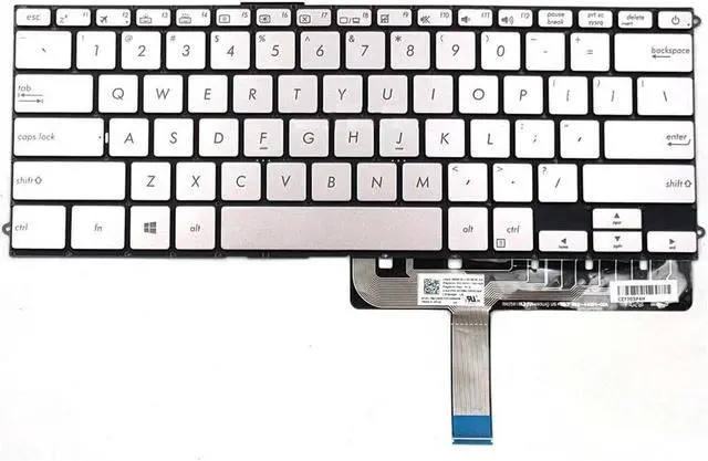 Alt view image 2 of 5 - Keyboard for Asus Zenbook UX490 UX490U UX490UA UX490UAR UX490CA Silver-Gray color US