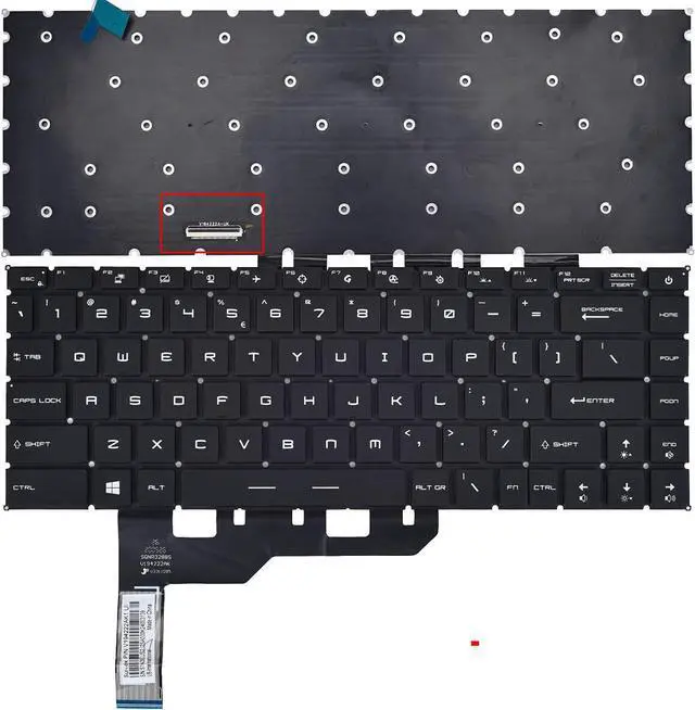 Alt view image 2 of 7 - replacement keyboard for  MSI GS66 Stealth 10SD 10SF GE66 RaiDEr 10SF MS-1541 RGB backlit US
