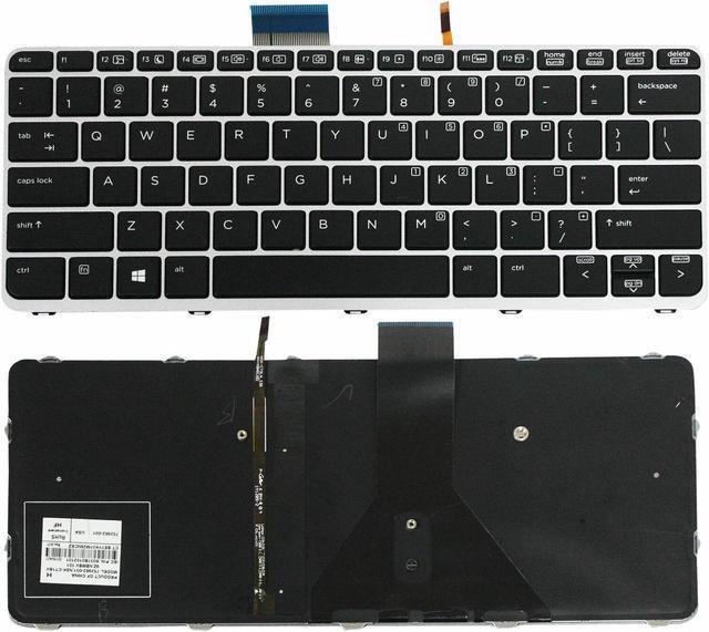 Main image of Laptop US Keyboard Backlit Silver For HP Elitebook Folio MP-13U8 752962-001