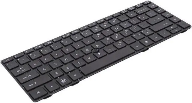 Alt view image 3 of 5 - US Keyboard for HP EliteBook 8460P Black Frame Black With Piont Stick 635769 001