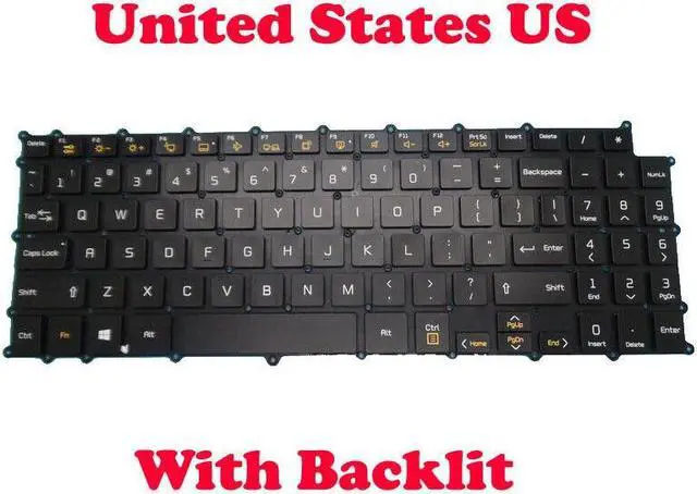 Main image of Backlit Keyboard For 15Z980 15ZD980 SG-90920-XUA AEW73949812 English US Black