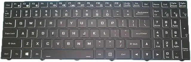Main image of English US Laptop Keyboard For Sager NP3155 NP3156 NP3952Z With Backlit