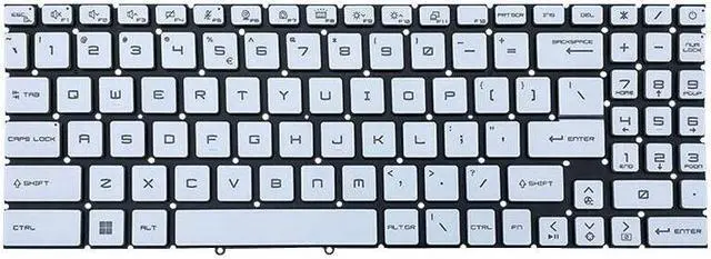 Alt view image 2 of 4 - Replacement keyboard for Monochrome Backlit US Keyboard For MSI Sword 17 A11UE A11UD A11UC A11SC English