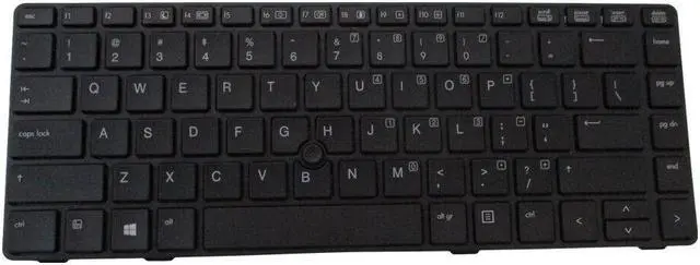 Main image of replacement keyboard for HP EliteBook 8460P 8470P Black  with Pointer