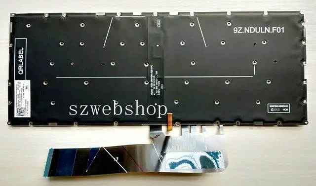 Alt view image 2 of 4 - replacement keyboard for Lenovo Yoga US  backlit SN20Z38473 LCM19J PK1311S1A10