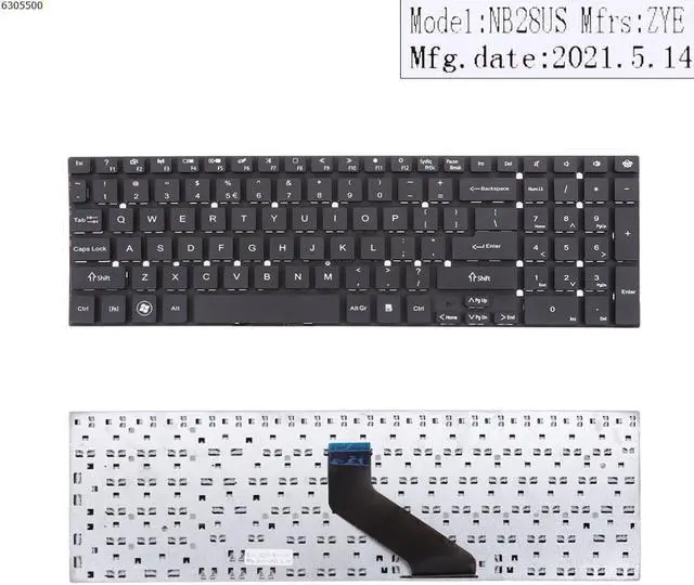 Main image of US Keyboard for GATEWAY NV55S BLACK
