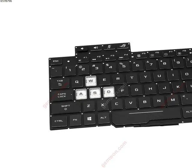 Alt view image 3 of 5 - US Keyboard for Asus GL704 GL704GM GL704GV GL704S7CM BLACK Without FRAME Backlit