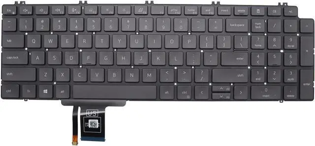 Main image of US Backlit Keyboard for Dell PN: 0713713PK132V72B00 DLM19L53USJ698 DLM19L5