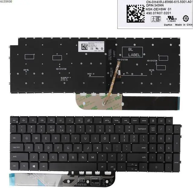 Main image of US Keyboard for Dell Inspiron 3511 3515 15 5515 5510 7510 16 Plus 7610 Backlit