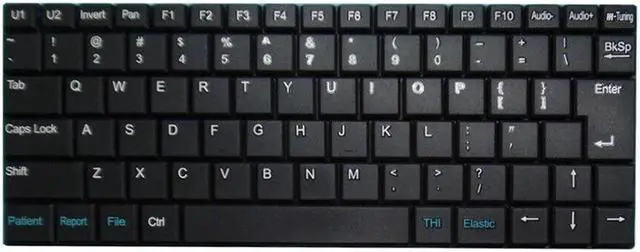 Main image of Ultrasound Keyboard For SonoScape S8 EXP / S9 Pro English US Black