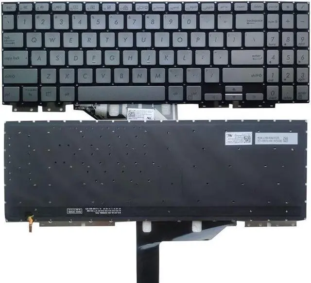 Main image of replacement keyboard for ASUS ZenBook Flip 15 UX562 UX562FAC  backlight silver gray