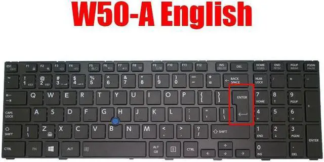 Main image of US Keyboard For Toshiba Tecra W50-A W50-A-102 W50-A-115 W50-A-10J Non-Backlit