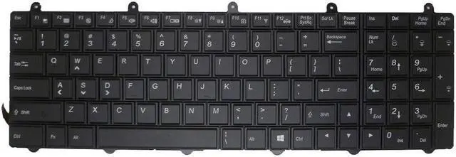 Main image of English US Laptop Keyboard For Sager NP9150 NP9170 NP9370 NP9570 Backlit