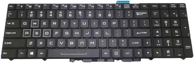 Alt view image 2 of 4 - Backlit English US Laptop Keyboard For Sager NP9870 NP9872 NP9873 NP9876 NP9877
